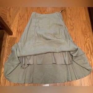 Women’s Medium Taupe Beige 100% Cotton Irish Linen EILEEN FISHER Skirt